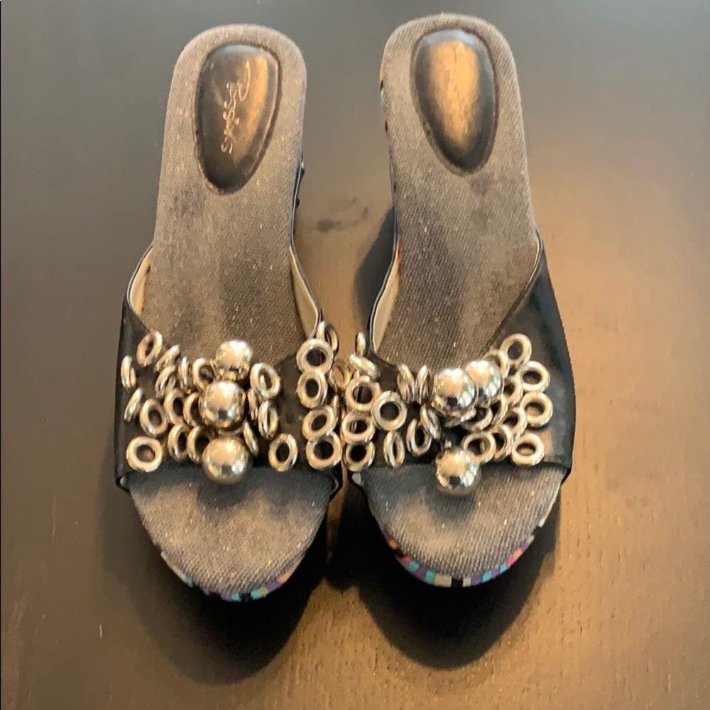 Passions Wedges colorful metal embellished